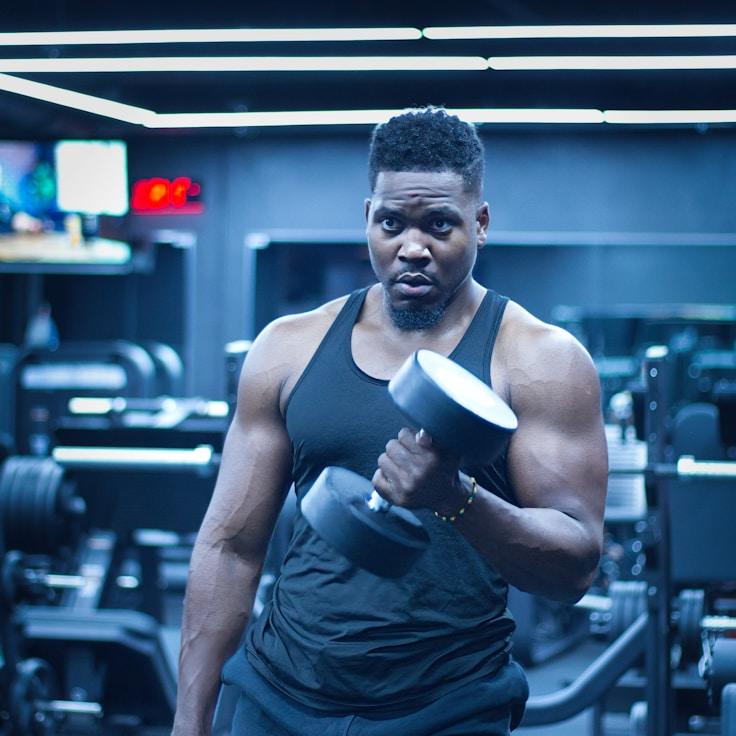 Professional gym interior with strength equipment